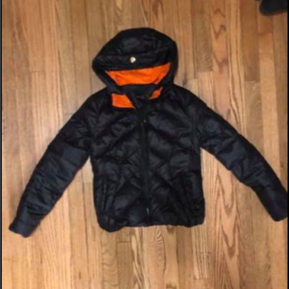 Black Hooded Down Puff Jacket - image 1